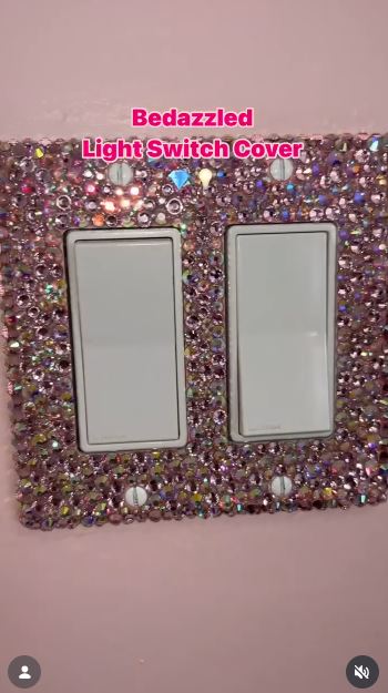 Decorate a Light Switch Cover with Small Crystals