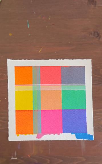 Layer the Horizontal Bands to Form the Checks