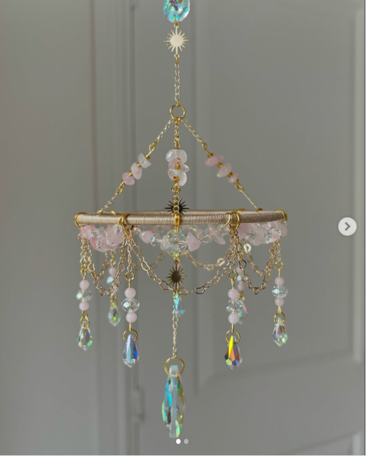 Turn Chandelier Crystals into a Hanging Suncatcher