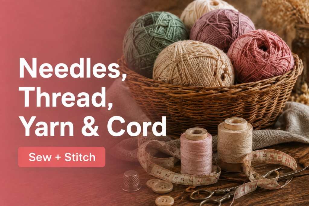 Needles, Thread, Yarn & Cord